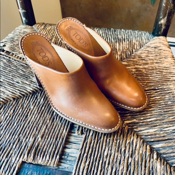 ✨Tod’s Luggage Color Platform Block Heel Clogs✨6✨ - Picture 15 of 15